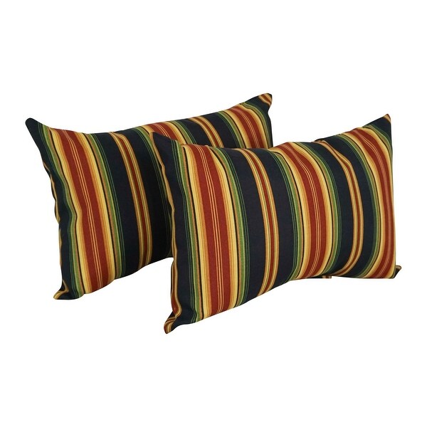 19-inch by 11-inch Outdoor Throw Pillows (Set of 2， Multiple Patterns) - 19 x 11