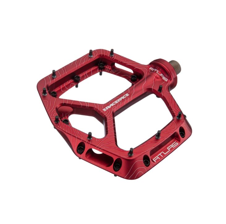 Race Face Atlas Flat Pedals - Red- 2022