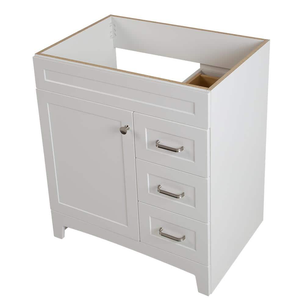 Home Decorators Collection Thornbriar 30 in W x 21 in D Bathroom Vanity Cabinet in Polar White