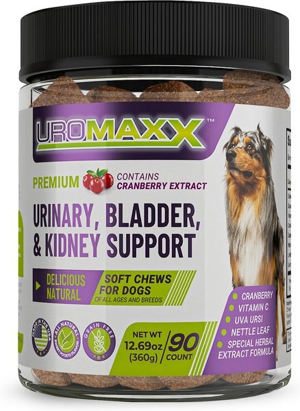 Animal Nutritional Products UroMAXX Chews Urinary Kidney and Bladder formula Dog Supplement， 90 count