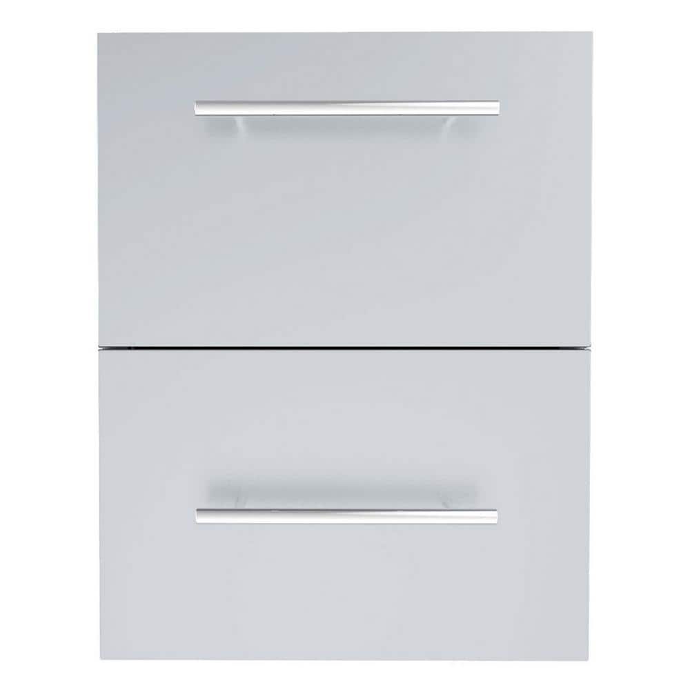 Sunstone Designer Series Raised Style 18 in. 304 Stainless Steel Paper Towel Drawer Combo DE-DPCF23