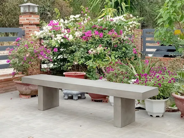 Concrete Bench Outdoor City Squares Environmentally Friendly Beautiful And Design Traditional From Vietnam