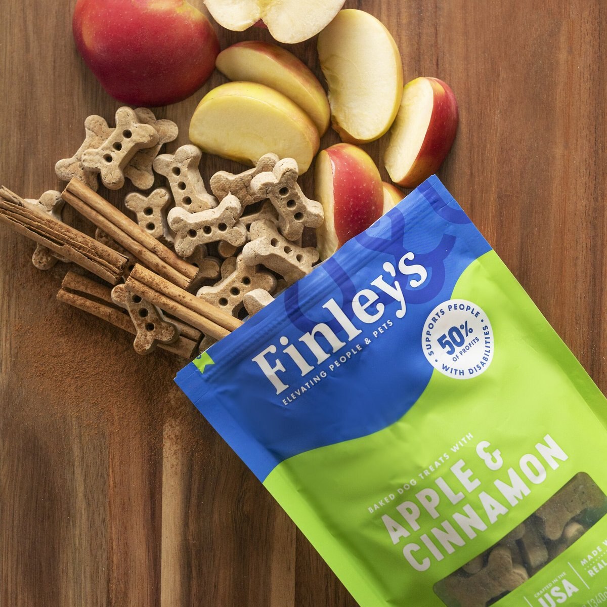 Finley's Barkery Wheat-Free Apple and Cinnamon Crunchy Biscuit Dog Treats