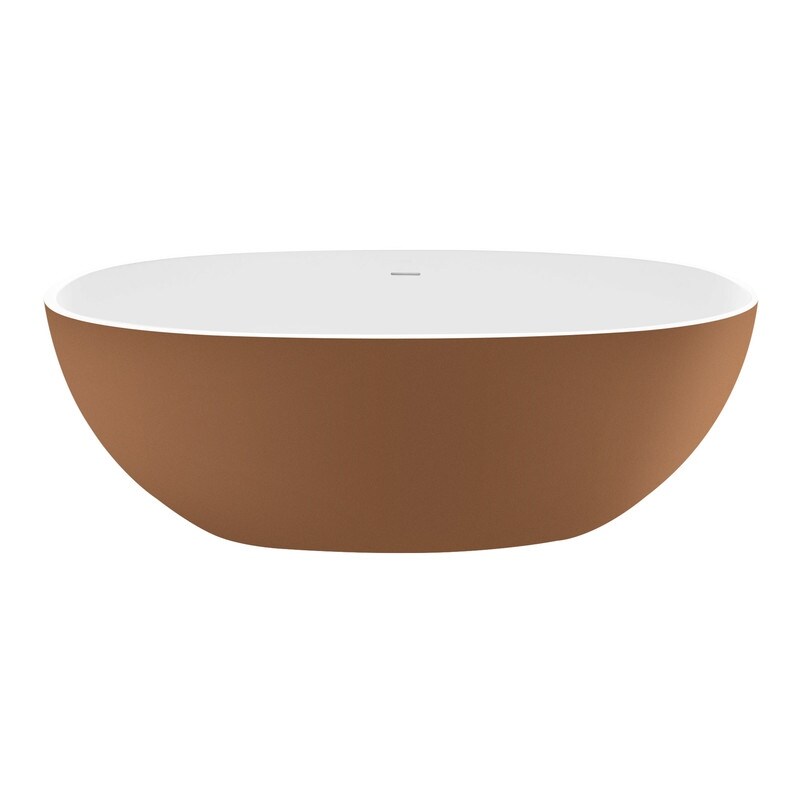 Alvana 61'' x 29.5'' Freestanding Soaking Solid Surface Bathtub