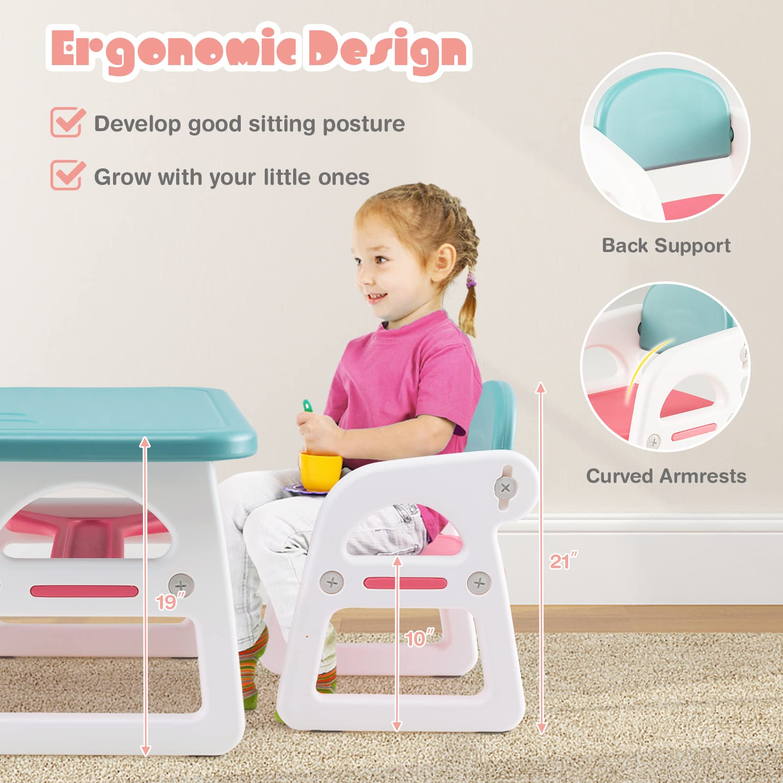 Costzon Kids Table and Chair Set