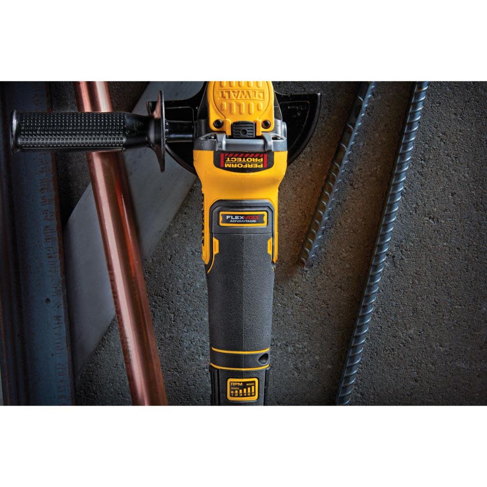 DEWALT 20V MAX 4.5-5 Grinder Variable Speed with FLEXVOLT ADVANTAGE Technology Bare Tool ;