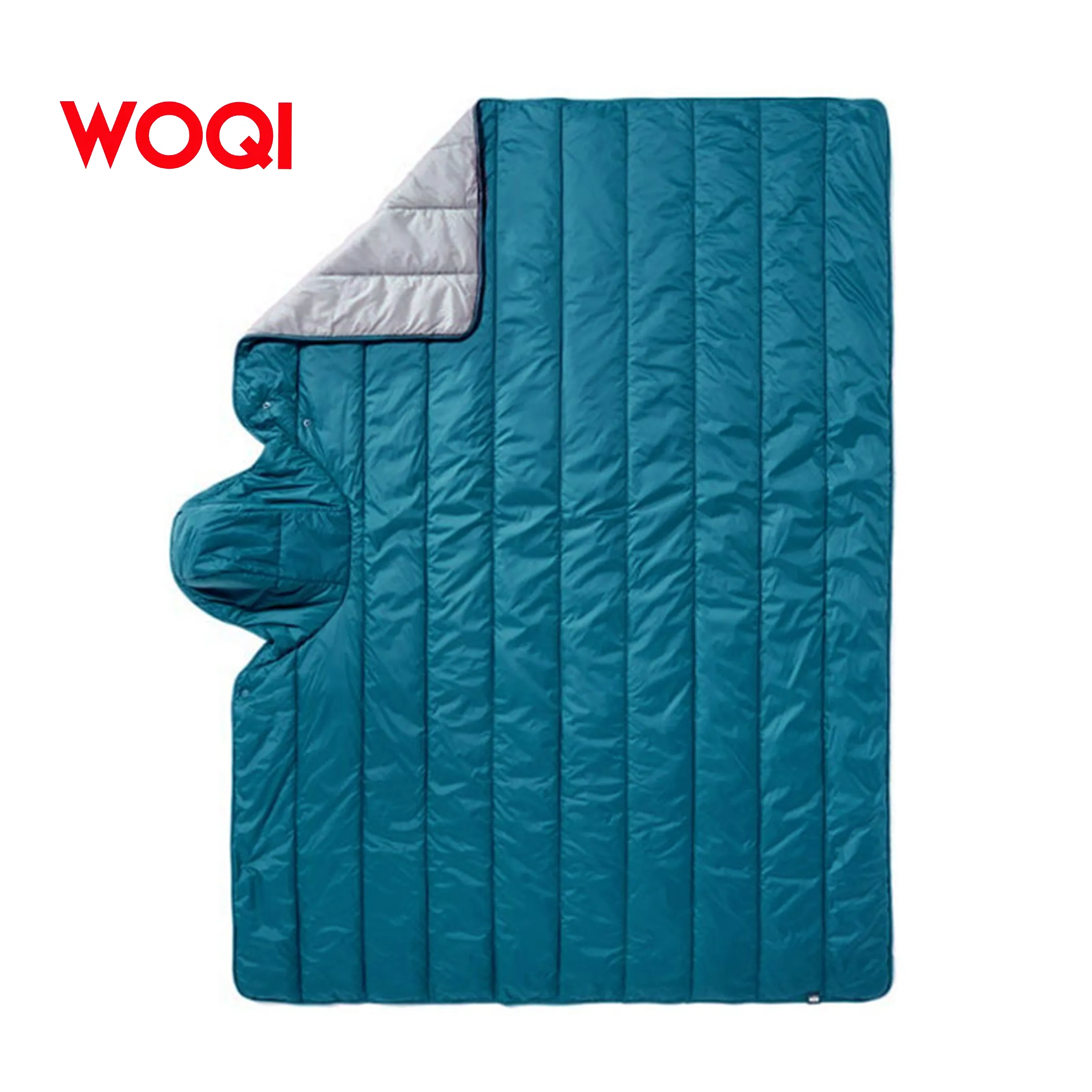 WOQI Camping Blanket Outdoor Multifunctional Warm Hooded Poncho  Wearable Cape Poncho