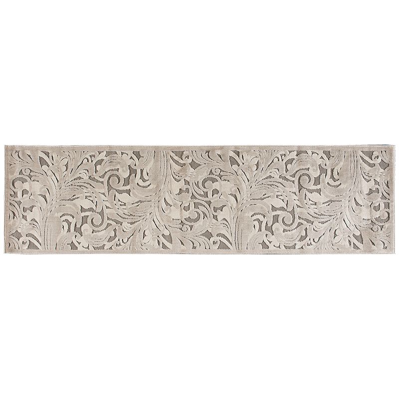 Nourison Graphic Illusions Gray Scroll Rug