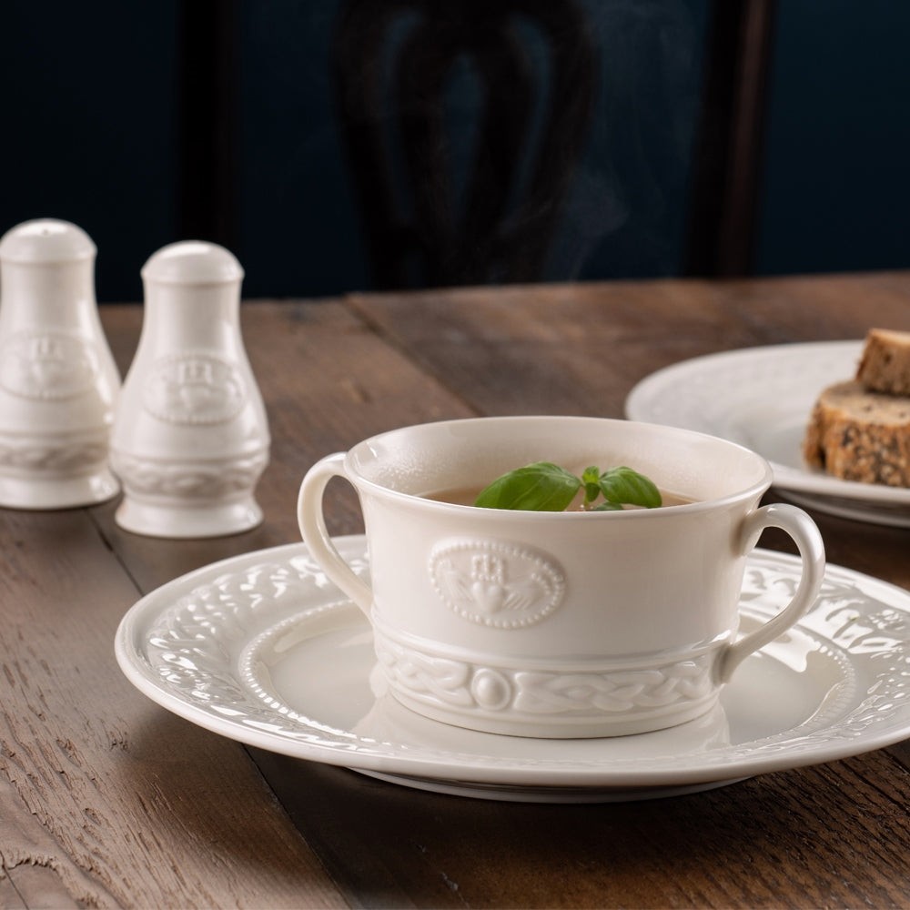 Belleek Classic Claddagh Salt & Pepper