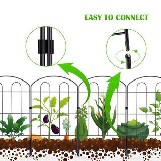 24 in. Metal Garden Fence 28 Pack TG-B55H-45