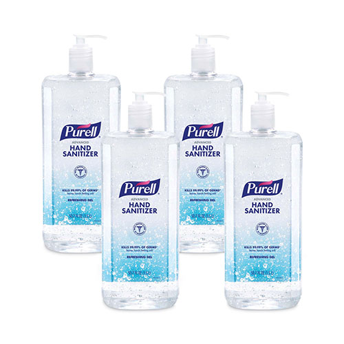 Gojo Purell Advanced Refreshing Gel Hand Sanitizer | Clean Scent， 1.5 L Pump Bottle， 4