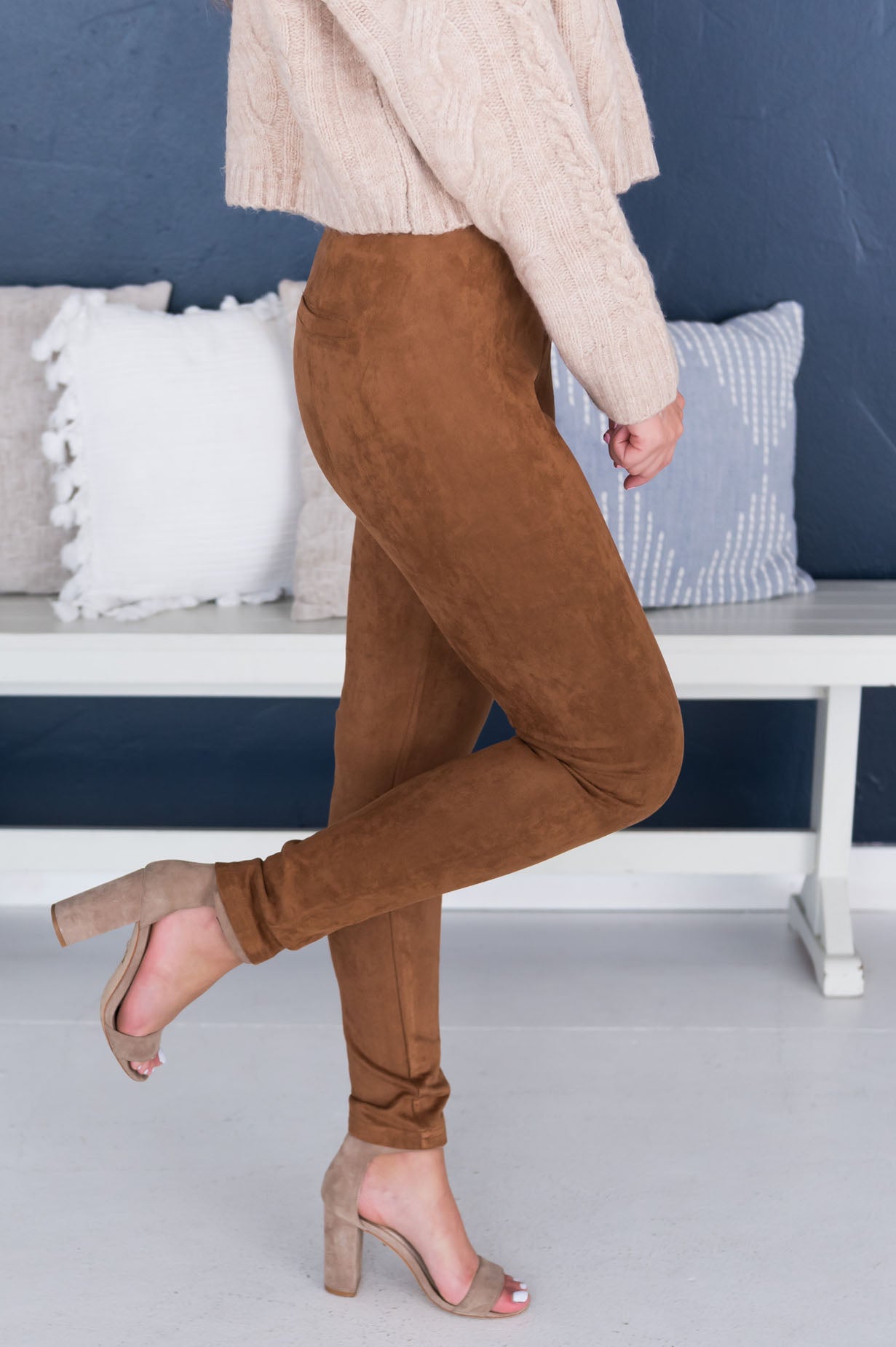 Fall Fashion Faux Suede Leggings