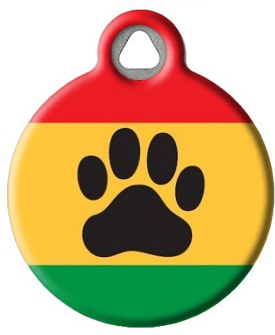 Dog Tag Art Rasta Paw Personalized Dog and Cat ID Tag