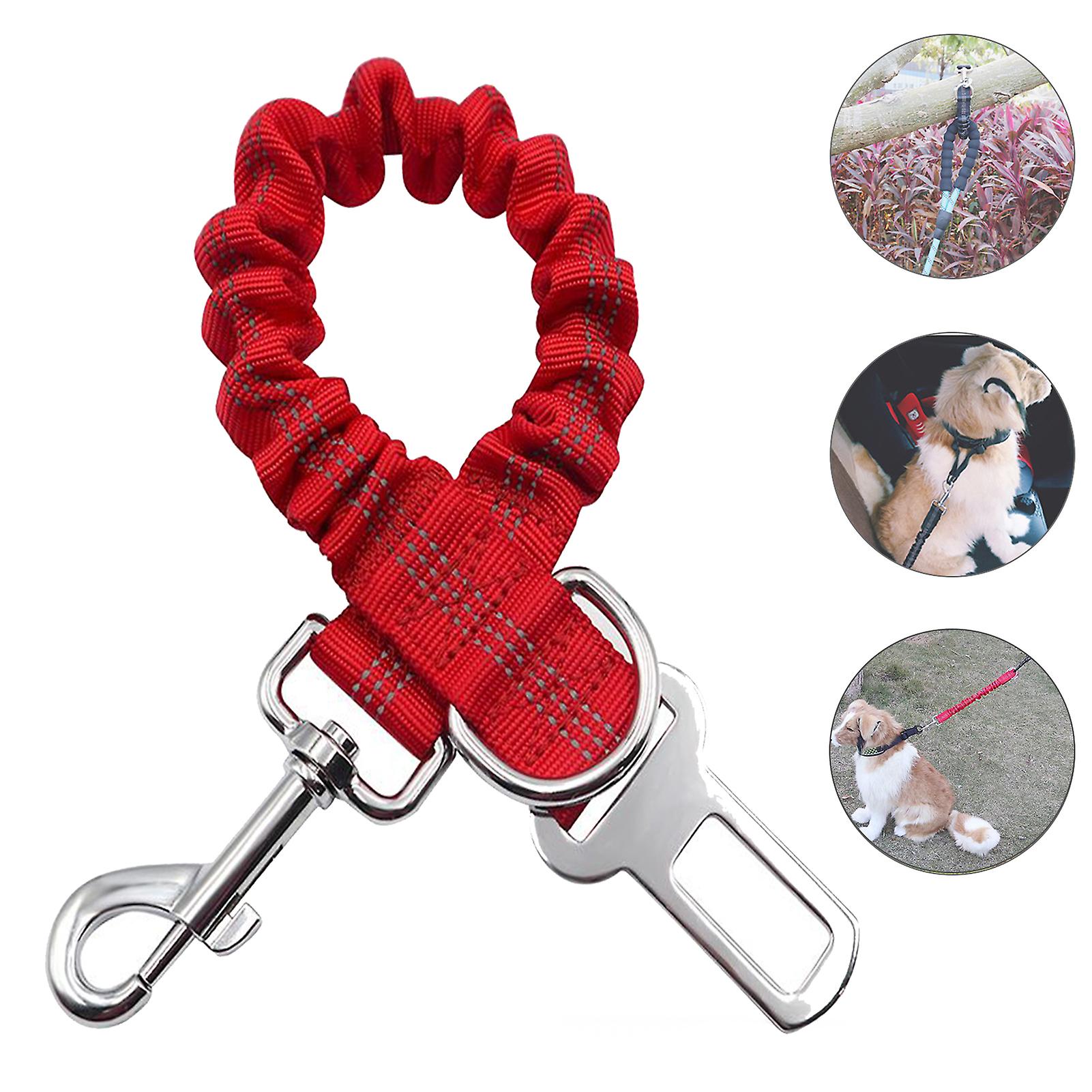 Dog Seat Belt 3-in-1 Multifunctional Pet Safety Belt Reflective Dog Car Harness With Seatbelt Buckle D-ring 360 No Tangle Buckle Multicolor