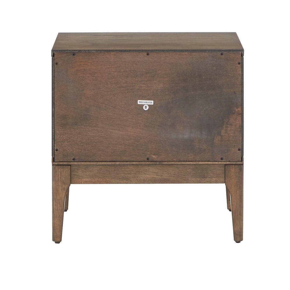 Ozan Walnut Finish 1 drawer Nightstand by iNSPIRE Q Modern