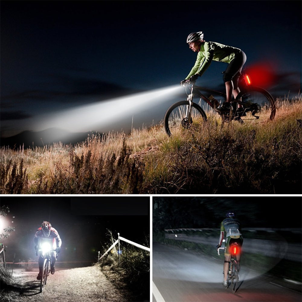 Bike Lights for Night Riding Usb Rechargeable Ultra Bright Led Bike Light Front and Back Safety Tail Light Bicycle Light Compatible with Mountain Mountdog