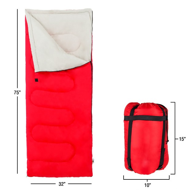 Leisure Sports 2 season Lightweight Spring summer Sleeping Bag Red