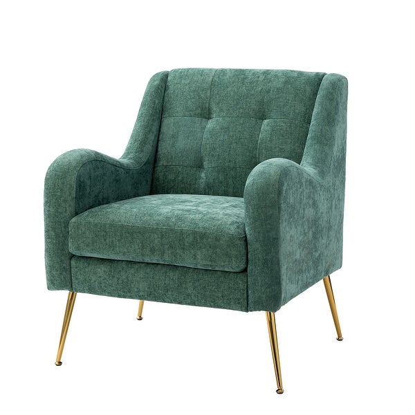 Hyperboreüs Upholstery Accent Armchair with Tufted Back by HULALA HOME