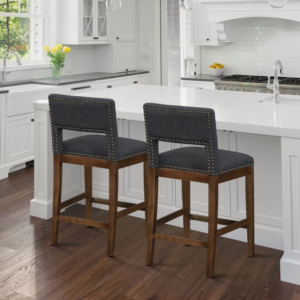 Robbins Dark Grey Counter Stool by Greyson Living