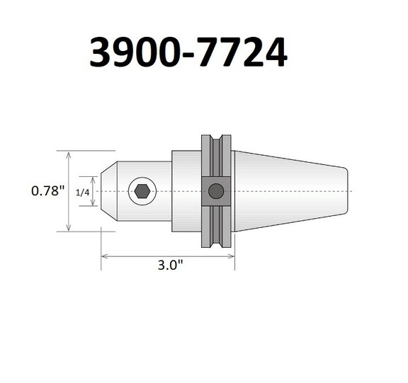 ABS Import Tools PRO SERIES 1/4 CAT 40 V FLANGE EN...