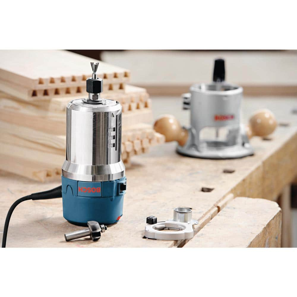 Bosch 12 Amp 2-1/4 in. Corded Peak Variable Speed Plunge and Fixed Base Router Kit with Hard Case 1617EVSPK