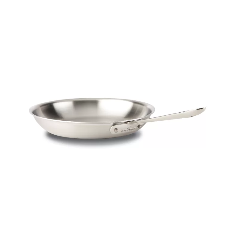 All-Clad BD55108 D5 Brushed 18/10 Stainless Steel 5-Ply Bonded Dishwasher Safe Fry Saute Pan Cookware， 8-Inch