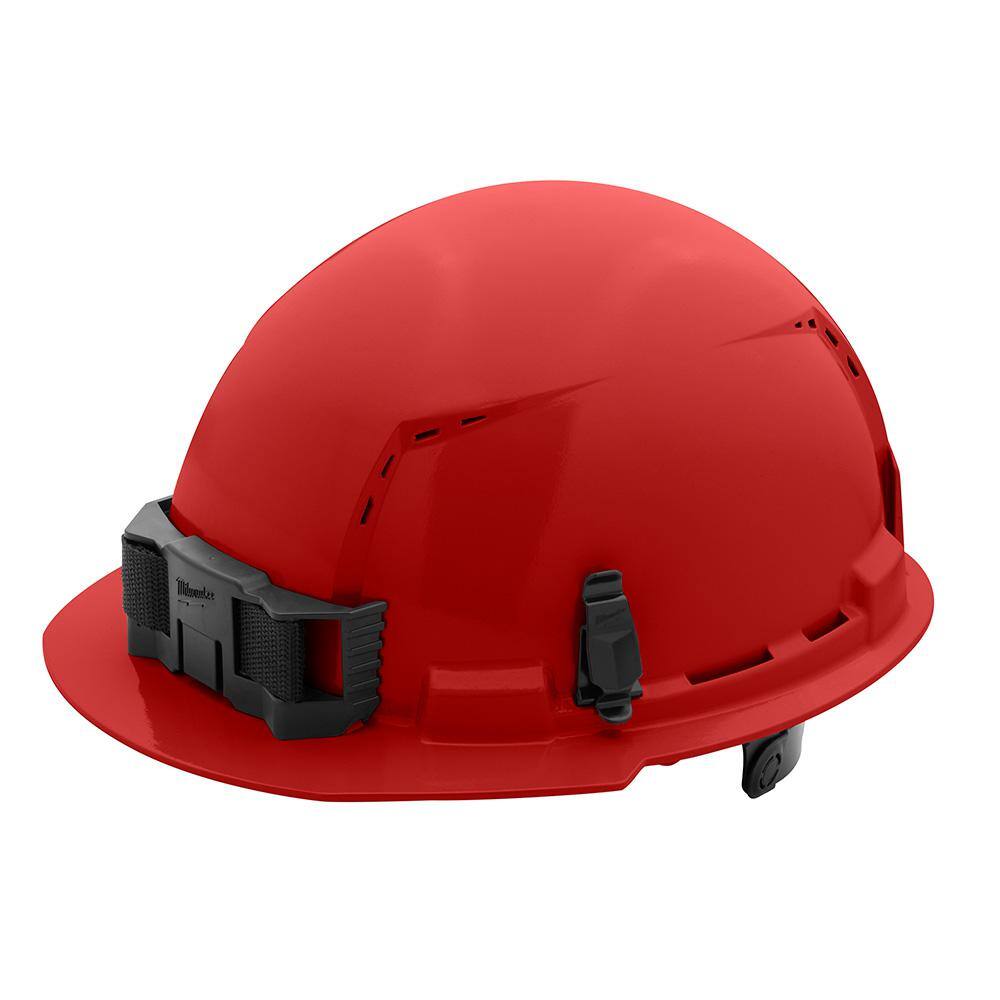 MW BOLT Red Type 1 Class C Front Brim Vented Hard Hat with 6 Point Ratcheting Suspension 48-73-1228