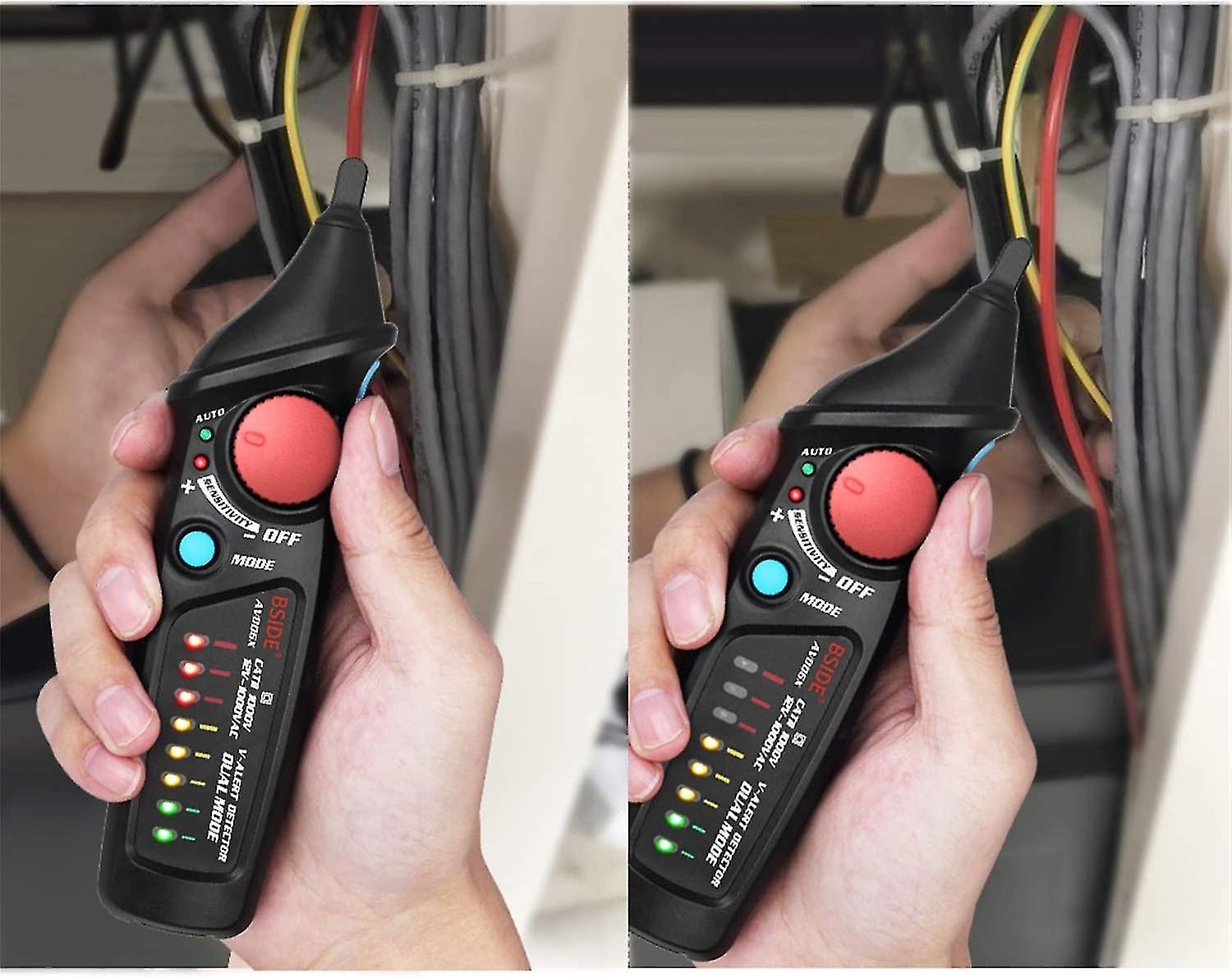 Avd06x Non-contact Electrical Voltage Tester Pen12-1000v Dual Mode Adjustable8 Led Indicators And Flashlight