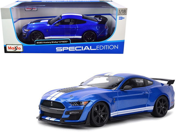 Maisto 2020 Ford Mustang Shelby GT500 Blue Metalli...