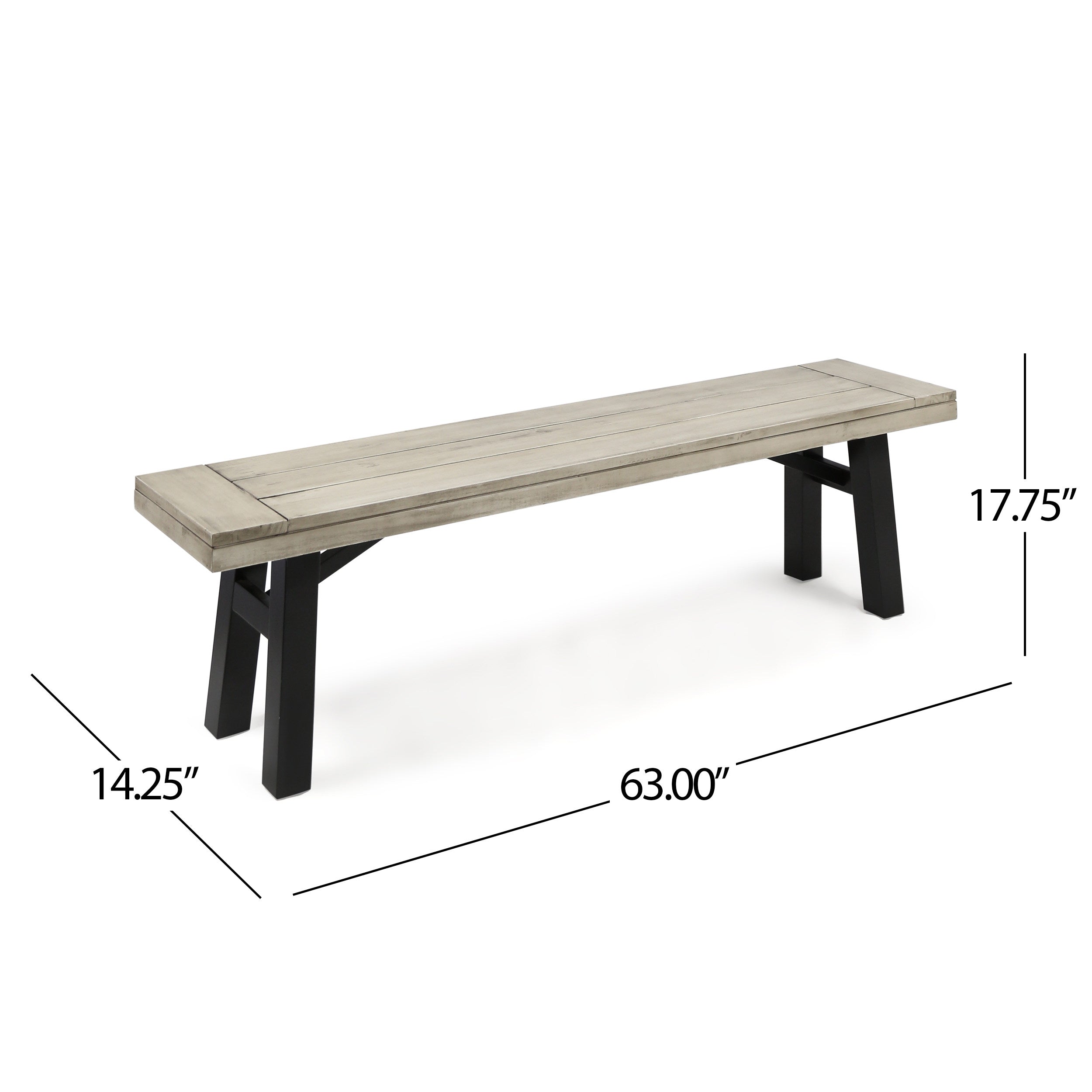 Betteravia Outdoor Acacia Wood Dining Benches, Set of 2