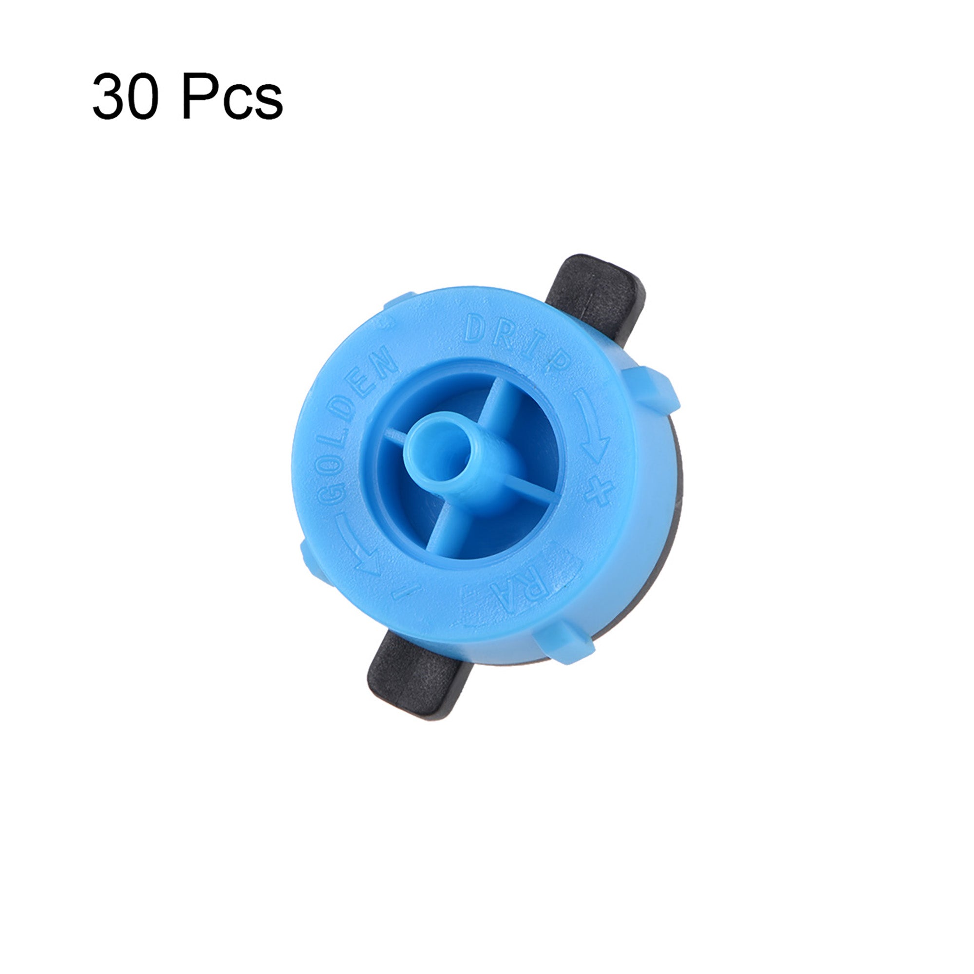 Pressure Compensating Dripper 4GPH 16L/H Emitter for Garden Lawn Drip Irrigation with Barbed Hose Connector Blue 30pcs