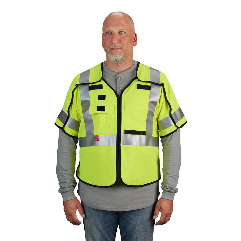 Milwaukee High Vis Safety Vest Class 3 Breakaway AR/FR Cat 2 48-73-5331M910 from Milwaukee