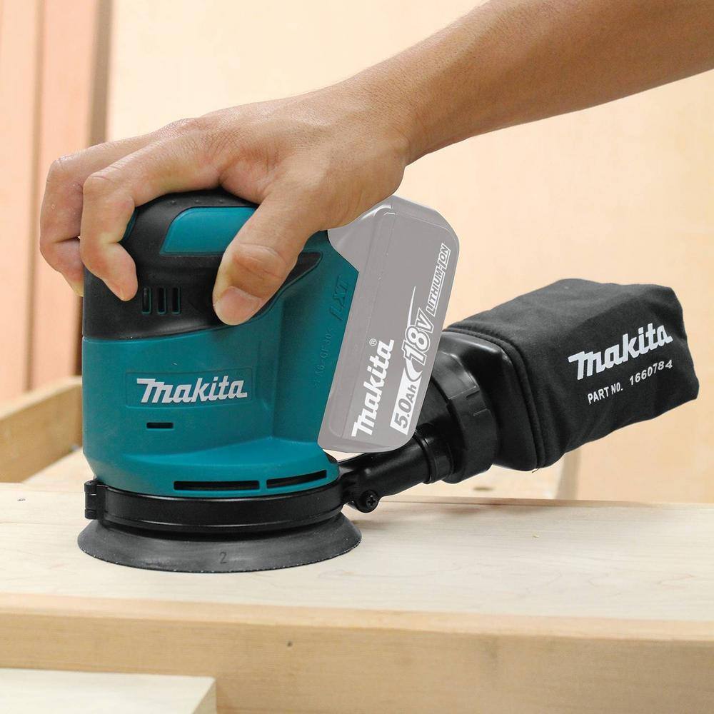 Makita 18V LXT Lithium-Ion Cordless 5 in. Variable Speed Random Orbit Sander (Tool-Only) XOB01Z