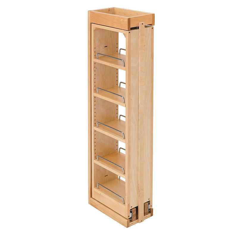 Rev-a-shelf Pull Out Wall Filler Cabinet Wooden Organizer， 39 Hgt， 432-wf39-6c