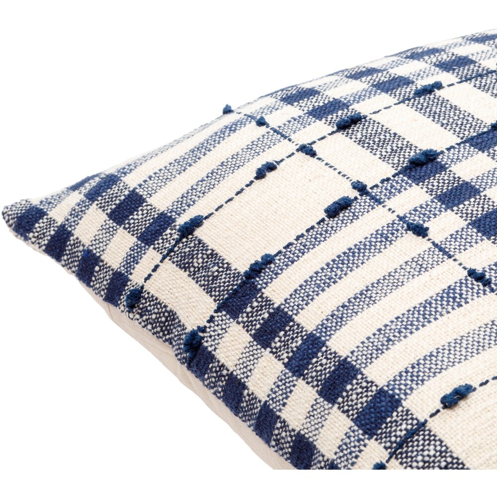 Summer Plaid Farmhouse Cottage Throw Pillow