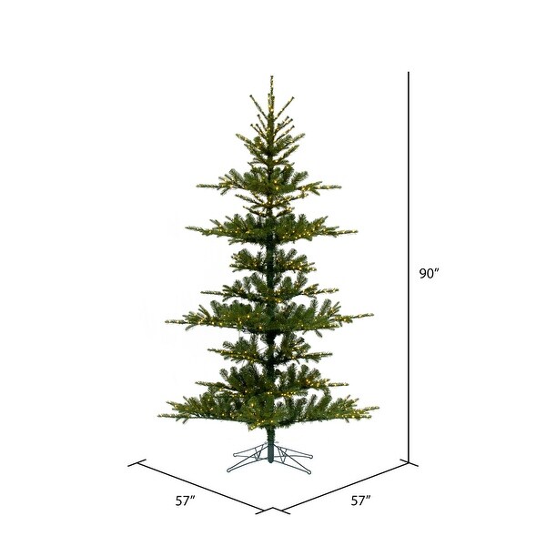 Vickerman 7.5' x 57 Yukon Display Artificial Christmas Tree，Low Voltage 4mm LED Seed Lights