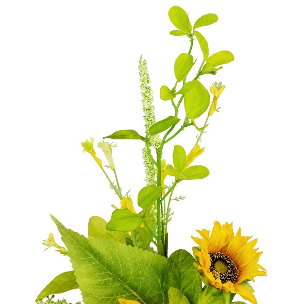 Wildflower And Sunflower Artificial Floral Silk Spray