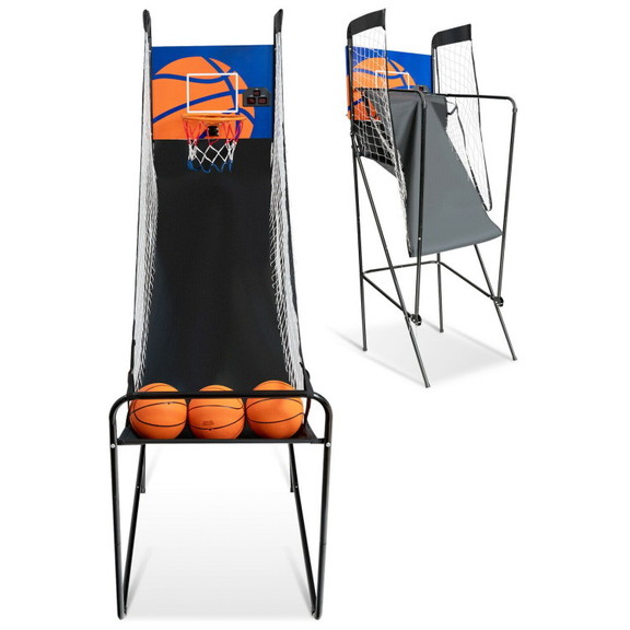 Costway 75138604 Foldable Single Shot Basketball A...