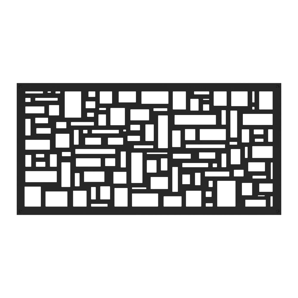 Barrette Outdoor Living 2 ft. x 4 ft. Slate Black Polypropylene Decorative Screen Panel 73050082