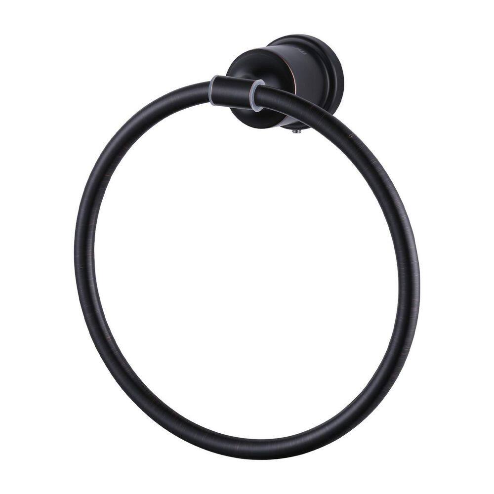 IVIGA Oil Rubbed Bronze Towel Ring for Bathroom 1-Pack Stainless Steel Kitchen Bath Towel Holder Wall Mount AR5130801RB