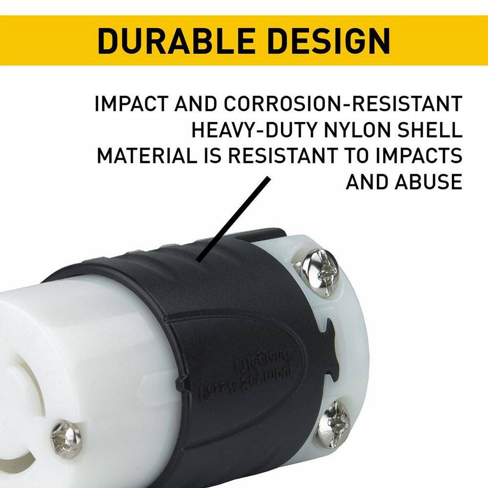 Legrand Pass  Seymour Turnlok 15 Amp 125-Volt NEMA L5-15R Locking Connector PSL515CCCV3