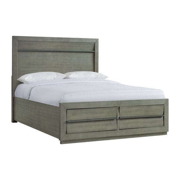 Picket House Furnishings Cosmo Queen Storage 5PC Bedroom Set in Grey - - 32982116