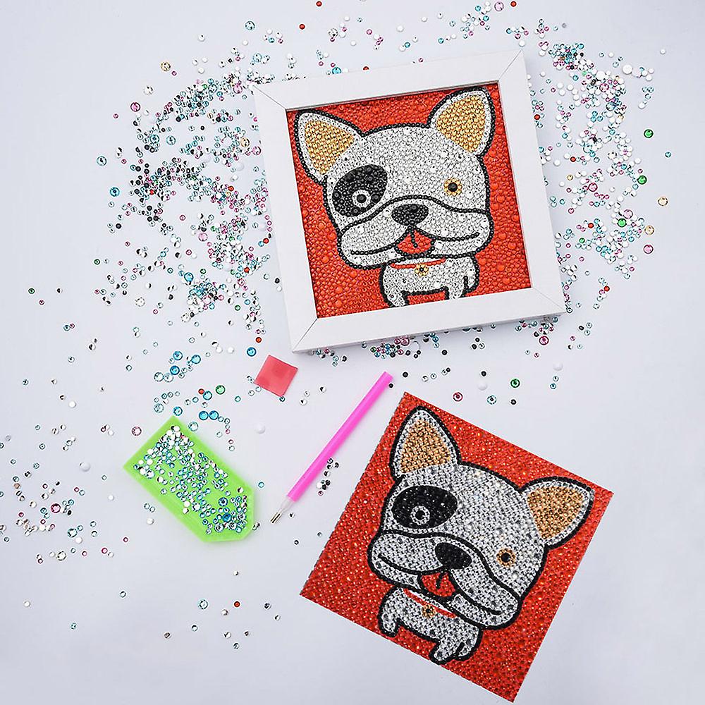 5d Diy Diamond Painting Bulldog Special Shape Diamond Cute Animals Diamond Painting Kits For Kids Beginner