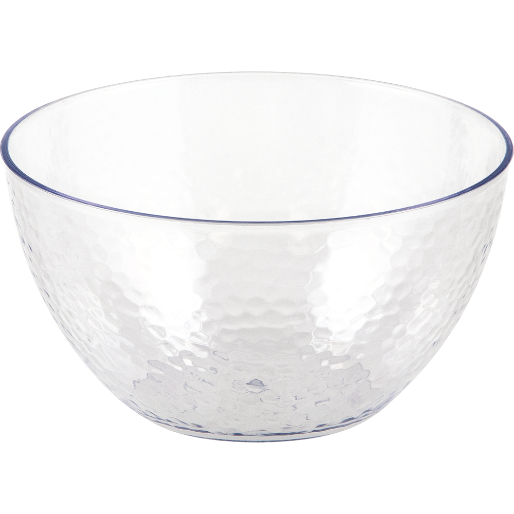 30 Oz. Round Clear Pebble Clear Pebble Bowl， Pack of 2