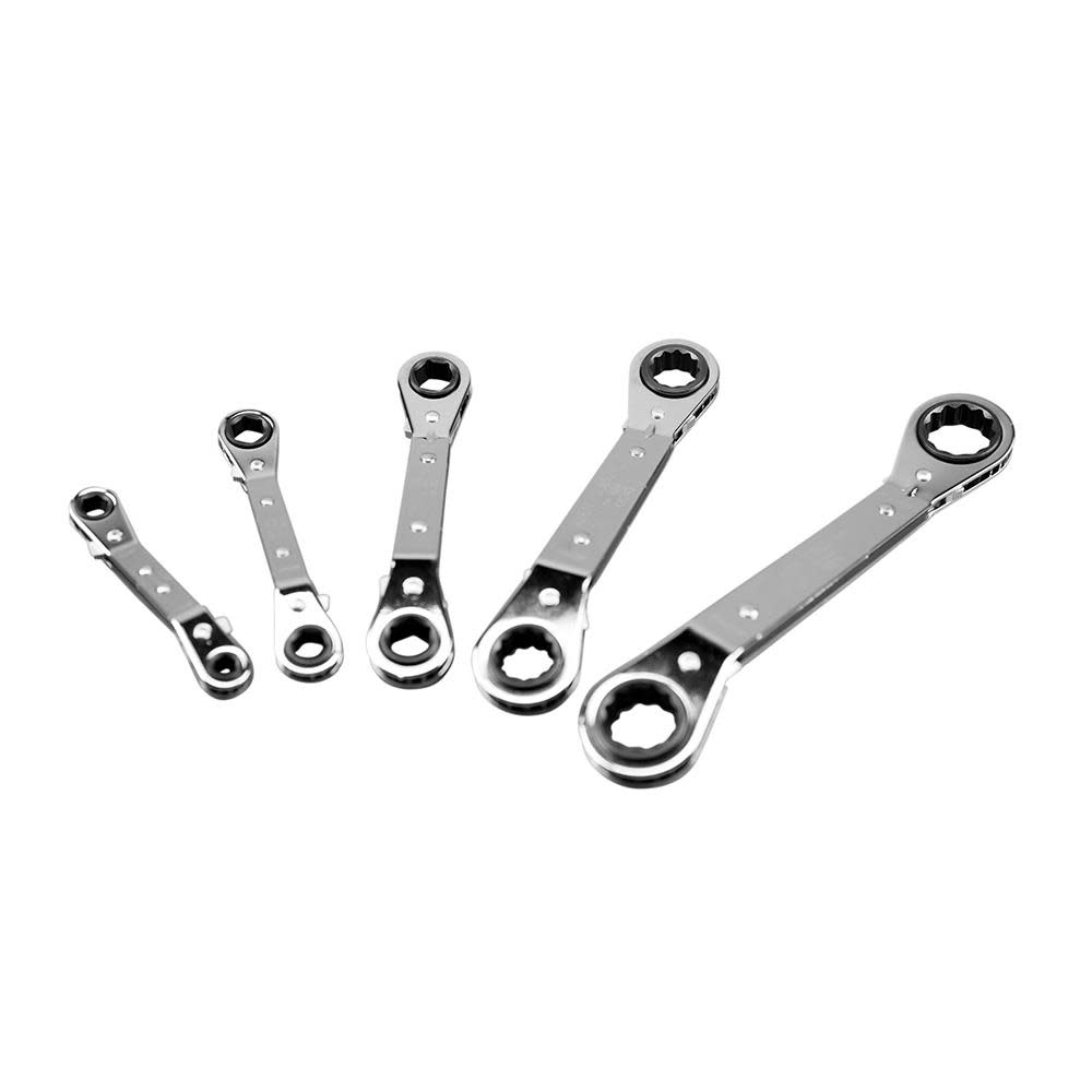 5 Piece Ratcheting Box Wrench Set