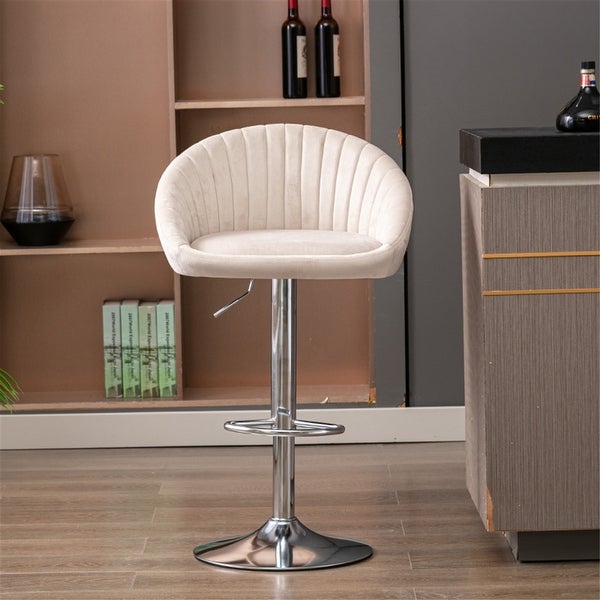 Bar Stools with Back and Footrest Counter Height Dining Chairs， Set of 2