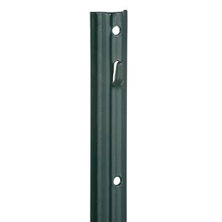 Everbilt 2-14 in. x 2-12 in. x 4 ft. Green Steel Fence U Post with Anchor Plate 901154EB