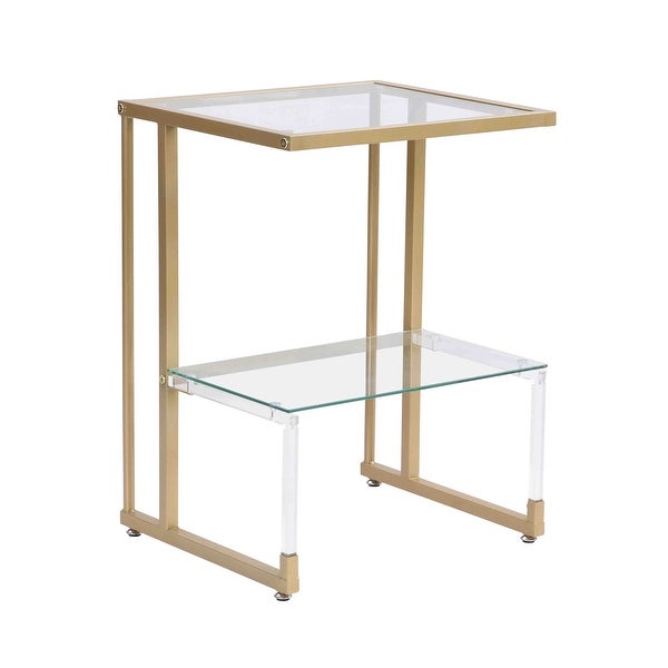 2-Tier Acrylic Glass End Table