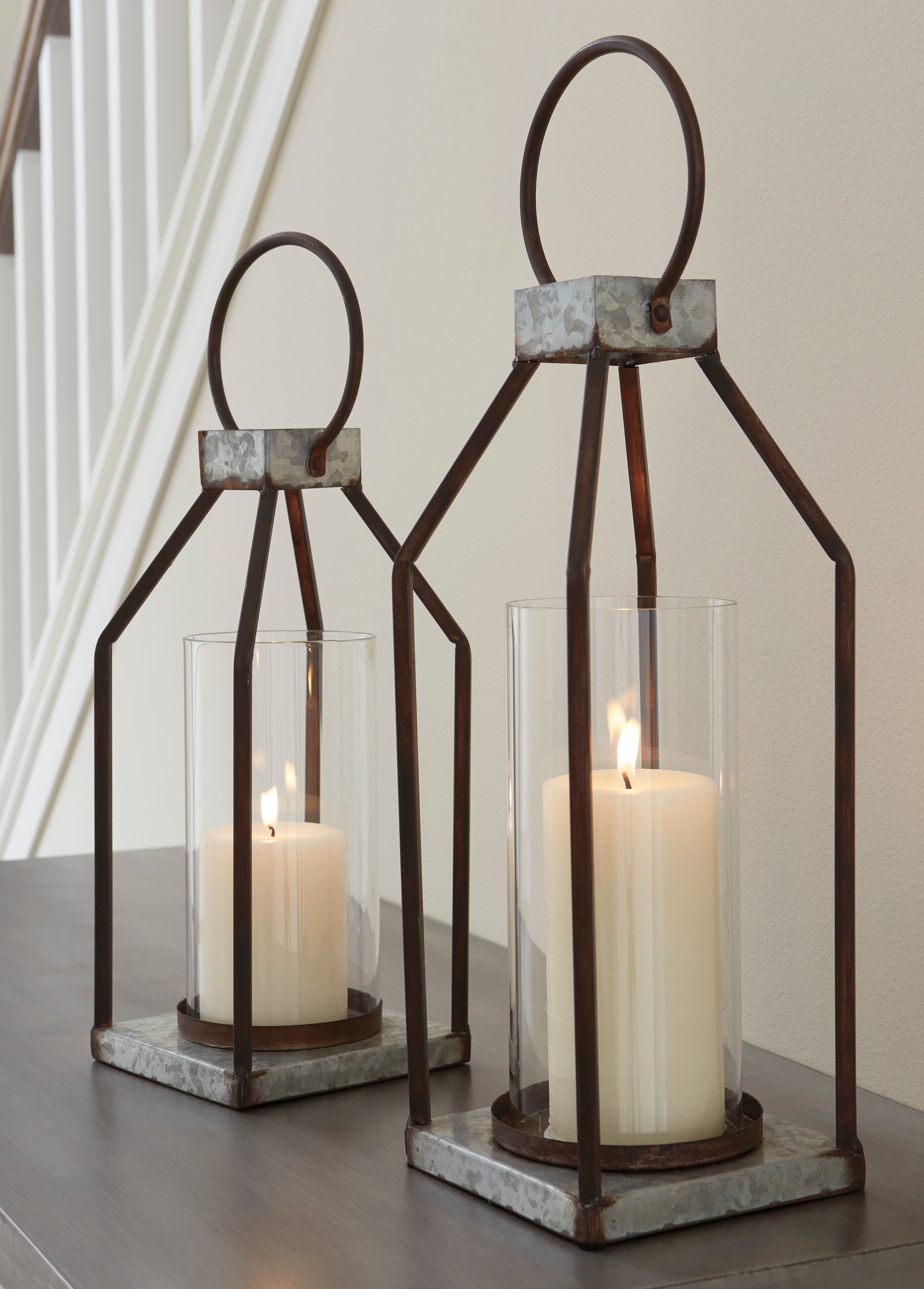 DIEDRICK LANTERN CANDLE HOLDERS (SET OF 2)