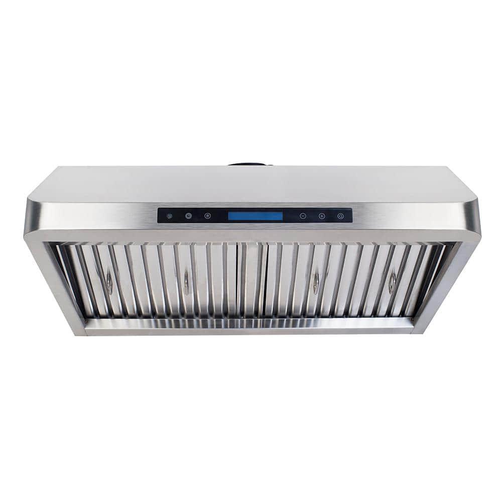 Home Beyond 30 in Under Cabinet Range Hood With Light in Stainless Steel